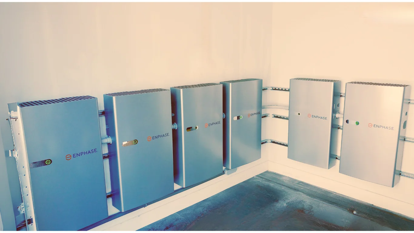 6 batteries from a home backup power system to be energy independent